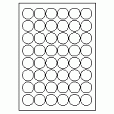 508 - Label Size 30mm dia - 48 labels per sheet